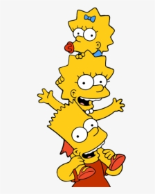 Simpsons Clip Art - Bart Lisa And Maggie Simpson, HD Png Download, Transparent PNG