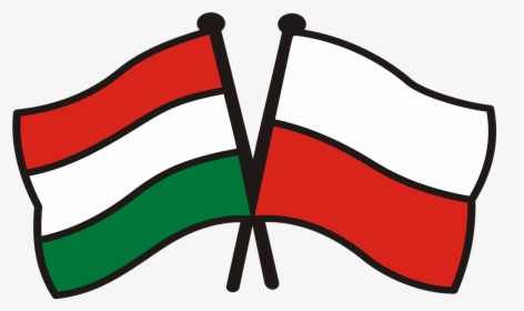 Poland Hungary Flags National Colors Free Photo - India And Myanmar Friendship, HD Png Download, Transparent PNG