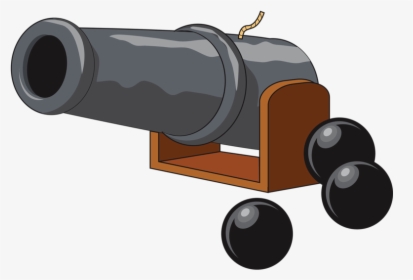 Transparent Cannon Clipart - Cartoon Pirate Cannon, HD Png Download, Transparent PNG
