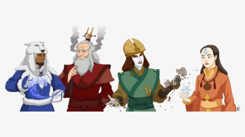 Clip Art A Tla Past Avatars - Past Avatars In Avatar The Last Airbender, HD Png Download, Transparent PNG