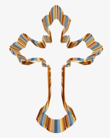 Symbol,cross,symmetry - Silver Cross Crucifix Clipart, HD Png Download, Transparent PNG