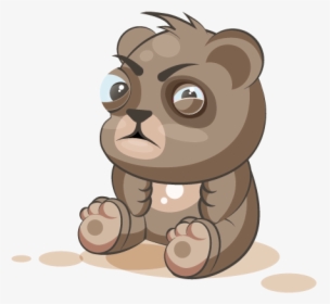 Adorable Bear Emoji Stickers Messages Sticker-1 - Shy Animal Cartoon, HD Png Download, Transparent PNG