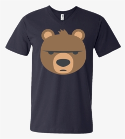 Big Bear Emoji Men S V Neck T Shirt - T-shirt, HD Png Download, Transparent PNG