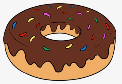 Clip Art How To Draw A - Donut Drawing, HD Png Download, Transparent PNG