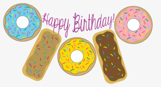 Donut-banner From Donut Printables At Mandy S Party - Print Happy Birthday Printable, HD Png Download, Transparent PNG