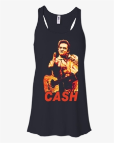Johnny Cash T Shirt, Hoodies, Tank Top - Johnny Cash Middle Finger, HD Png Download, Transparent PNG