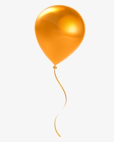 Single Orange Balloon Transparent Clip Artu200b Gallery - Transparent Orange Balloon Clipart, HD Png Download, Transparent PNG
