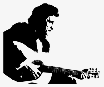 Silhouette Johnny Cash Stencil, HD Png Download, Transparent PNG