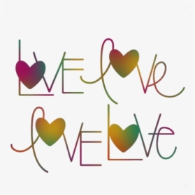 Love Love Word Png Background - Heart, Transparent Png, Transparent PNG