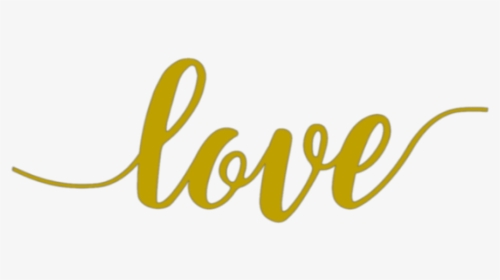 #love #word #gold #ftestickers - Love Word Calligraphy Png, Transparent Png, Transparent PNG