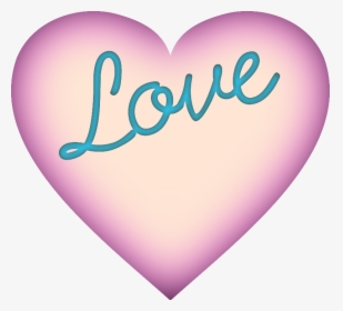 Free Heart With Love Word Inscribed Clip Art - D And H Love, HD Png Download, Transparent PNG