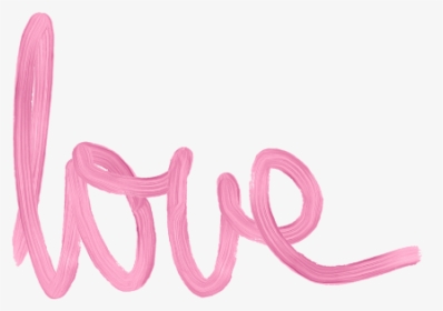 #love #word #pink #paint #painting #loove #amour #art - Pink Love Word Art, HD Png Download, Transparent PNG