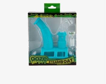 Ooze Steamboat Silicone Glass Pipe Teal Box - Ooze Steam Boat, HD Png Download, Transparent PNG