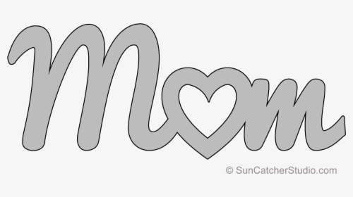 Love Wood Clipart Word - Stencil Of The Word Mom, HD Png Download, Transparent PNG