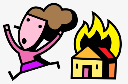 House Openclipart Vector Graphics Download Free Image - Running From House On Fire, HD Png Download, Transparent PNG