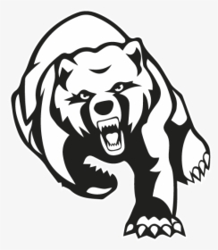 Furious Outline Running Grizzly Bear Tattoo Design - Catholic High School Bears, HD Png Download, Transparent PNG