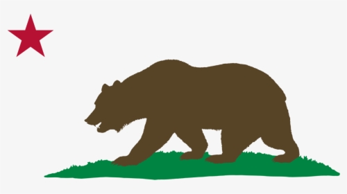 Calif Transparent Brown Bear - California State Flag Png, Png Download, Transparent PNG