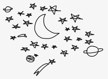 #stars #galaxy #moon #planet #star #moons #constellation - Star Drawing, HD Png Download, Transparent PNG