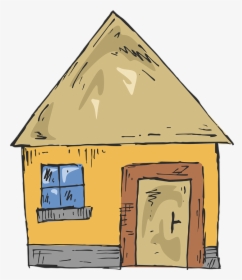 House, Drawing, Color, Yellow, Figure, Window - Yellow Drawing House, HD Png Download, Transparent PNG
