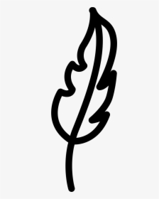 Feather Outline - Pen, HD Png Download, Transparent PNG