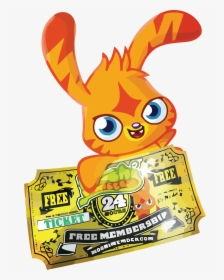 Katsuma Gold Ticket Clipart Png - Moshi Monsters Codes Katsuma, Transparent Png, Transparent PNG