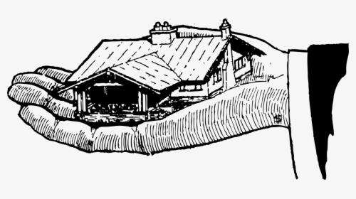 House Drawing Building Black And White Home - House, HD Png Download, Transparent PNG