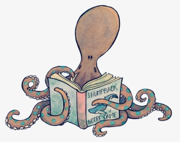 Clipart Food Octopus - Octopus Reading, HD Png Download, Transparent PNG