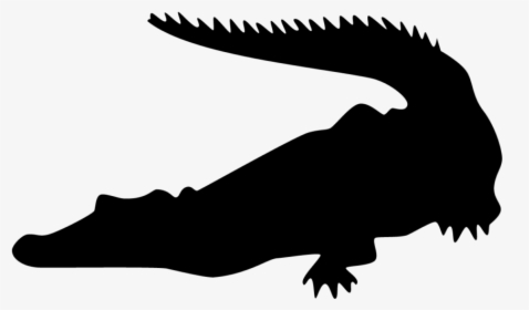 Crocodiles Alligators Silhouette Clip Art - Crocodile Silhouette Png, Transparent Png, Transparent PNG