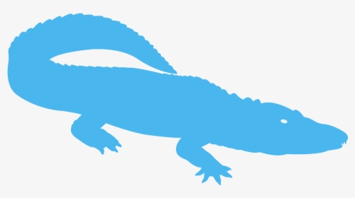 Blue Silhouettes Of A Alligator, HD Png Download, Transparent PNG