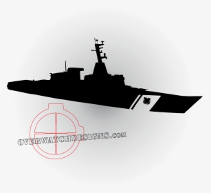 Battlecruiser Guided Missile Destroyer Light Cruiser - Coast Guard Cutter Silhouette, HD Png Download, Transparent PNG