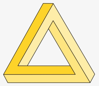Yellow Triangle Illusion, HD Png Download, Transparent PNG