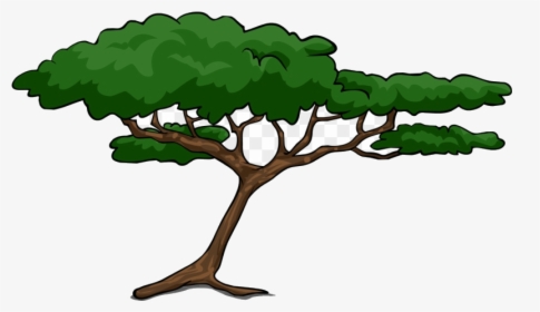 Safari Trees Tree Clipart Acacia Transparent Png - African Safari Tree Silhouette, Png Download, Transparent PNG