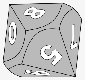 10-sided Die Clip Arts - 10 Sided Dice Clipart, HD Png Download, Transparent PNG
