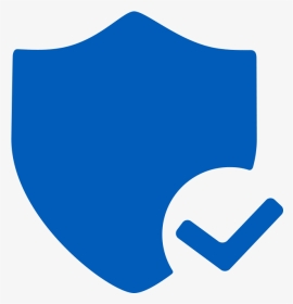 Solid Blue Icon Of A Shield With A Check Mark In The - Check Shield Transparent, HD Png Download, Transparent PNG
