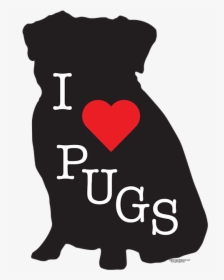 Pug Clipart Love - Illustration, HD Png Download, Transparent PNG