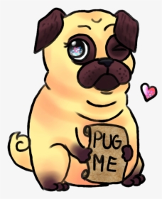 Clipart Puppy Pug - Pug Anime, HD Png Download, Transparent PNG