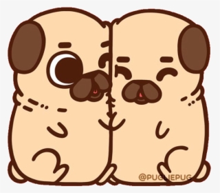 Pug Clipart Love - Cute Kawaii Animal Drawings Pug, HD Png Download, Transparent PNG