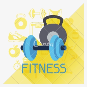 Clip Art Background Fitness - Illustration, HD Png Download, Transparent PNG