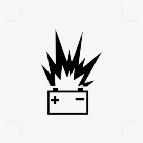 Battery Explosion, Warning, Danger, Attention, Black - Battery Explosion Icon, HD Png Download, Transparent PNG