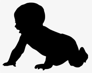 Infant Mental Health Child Clip Art Crawling - Baby Crawling Silhouette Png, Transparent Png, Transparent PNG