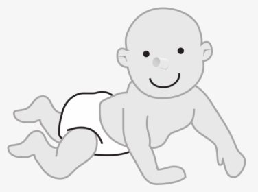 Transparent Baby Crawling Clipart - Gambar Sketsa Bayi Lucu, HD Png Download, Transparent PNG