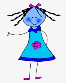 Crawling Baby Clipart - Girl Clipart Stick Figure, HD Png Download, Transparent PNG