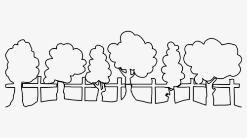 Trees On Fence Quilting Pattern, HD Png Download, Transparent PNG