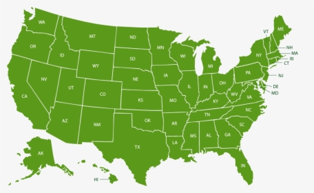 Green Map Of The United States, HD Png Download, Transparent PNG