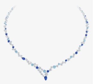 Sparkling Cluster By Harry Winston, Sapphire, Aquamarine - Necklace, HD Png Download, Transparent PNG