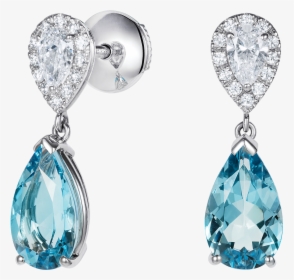 Burlington Aquamarine And Diamond Earrings - Earrings, HD Png Download, Transparent PNG