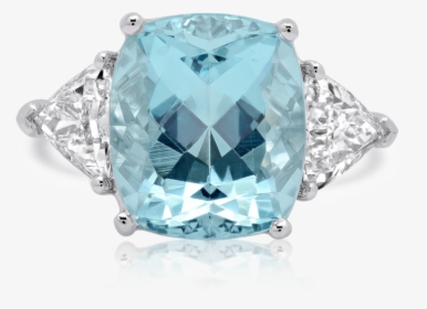 3-stone Aquamarine Ring - Tiffany Paraiba Tourmaline Ring, HD Png Download, Transparent PNG