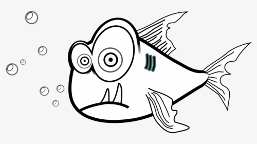 Black And White Piranha, HD Png Download, Transparent PNG