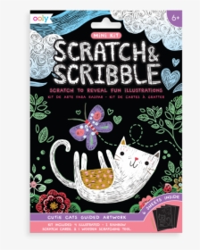 Mini Scratch & Scribble 7 Piece Art Kit- Cutie Cats - Cartoon, HD Png Download, Transparent PNG