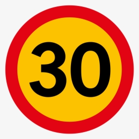 Traffic Sign Speed Limit 30 Icon Illustration - Hastighetsskylt 50, HD Png Download, Transparent PNG